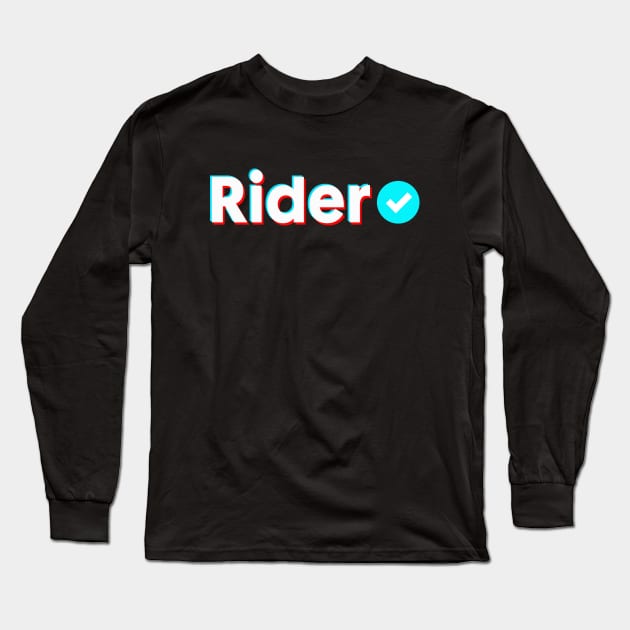 Rider Name Verify Blue Check Rider Name Gift Long Sleeve T-Shirt by Aprilgirls